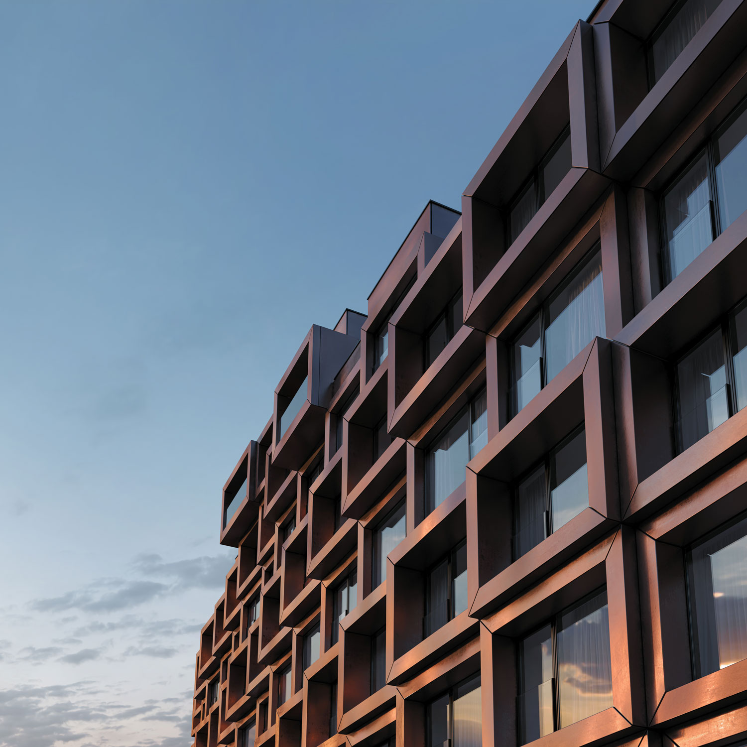 Bytový dům Fragment na Praze 8-Invalidovně. (Vizualizace: Monolot Studio)